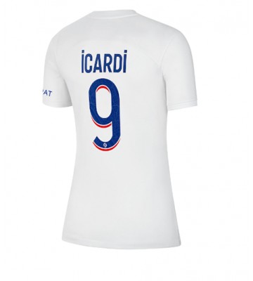 Paris Saint-Germain Mauro Icardi #9 Tredjedrakt Kvinner 2022-23 Kortermet